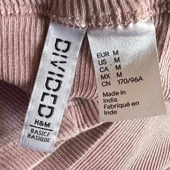 H&M Divided Pink Ribbed Crop Top - Picture 4 of 5